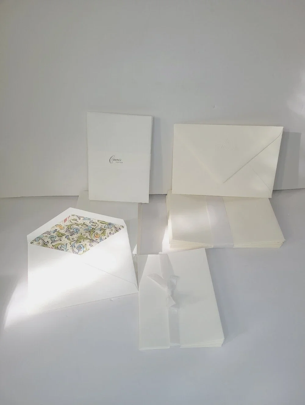 19 Crane's Derative Floral Lined Interior Envelopes 14 Writing Card Stationery